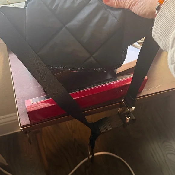 MZ Wallace Black Sequin Madison Crossbody Belt  Bag - Picture 3 of 4